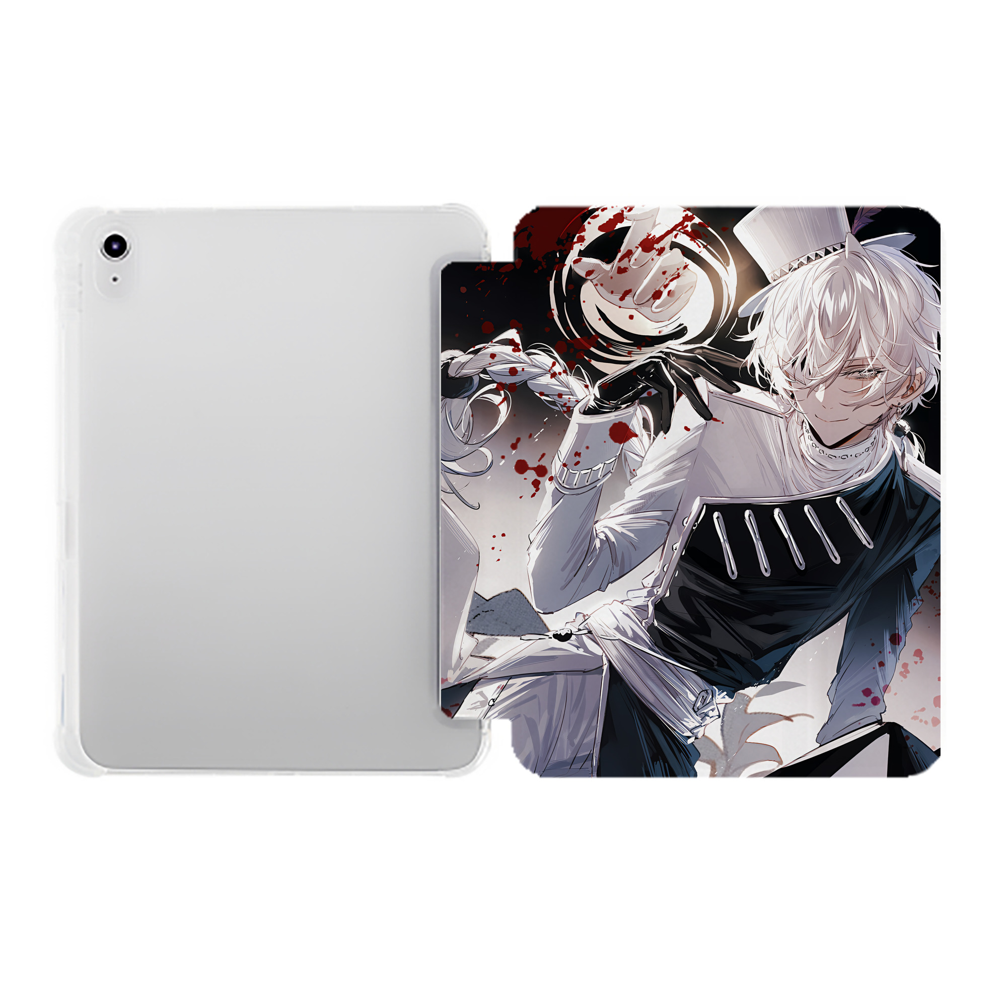 （画像用） 文豪ストレイドッグス Bungo Stray Dogs IPad ケース ペン収納付き 三つ折りスタンド PUレザー×シリコン 対応機種9.5/10.5/10.9インチ